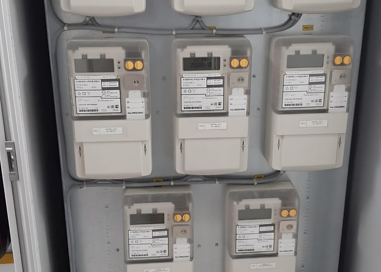 Панель со счетчиками электроэнергии А1800