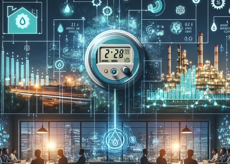 Разделенный экран с эффективностью внизу группа людей собирают параметры с верхней части IoT