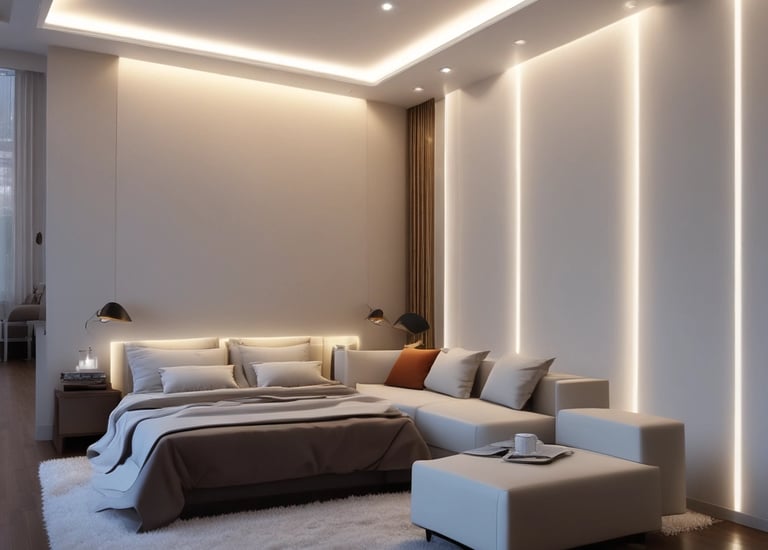 An outdoor space beautifully landscaped with plants and pathways.