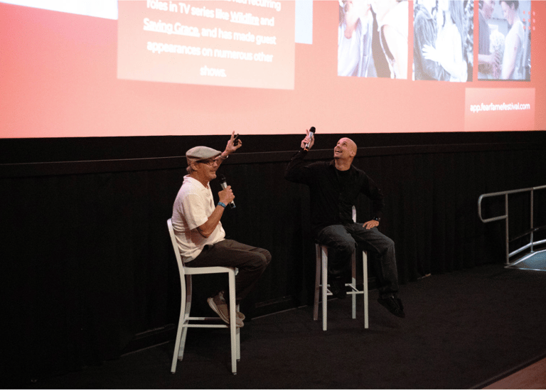 Students attending a film and media education workshop led by industry professionals