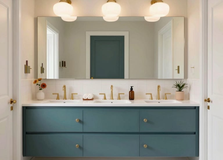 Detail photo of fine finishes in a renovated office space with organized layout