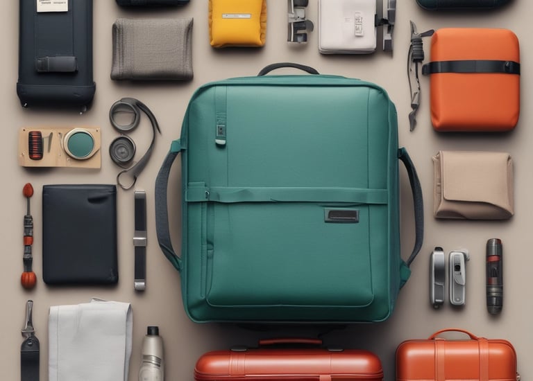 Close-up of a field journal and pen resting on smooth rocks by a mountain stream.
