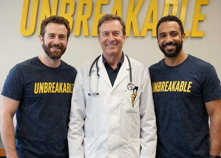 A group of athletes training together outdoors at sunrise.