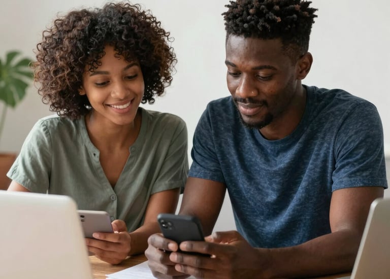 A smiling teenager proudly showing a piggy bank during a savings program.