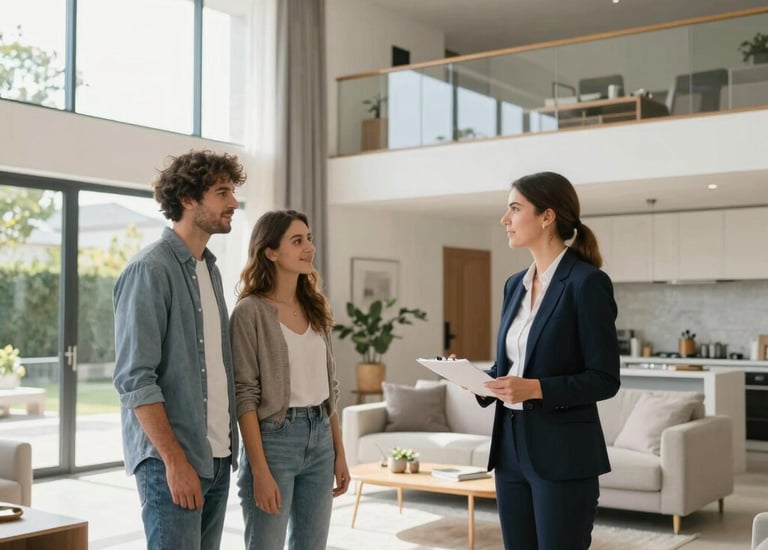 Close-up of hands typing on a laptop with analytics graphs on screen
