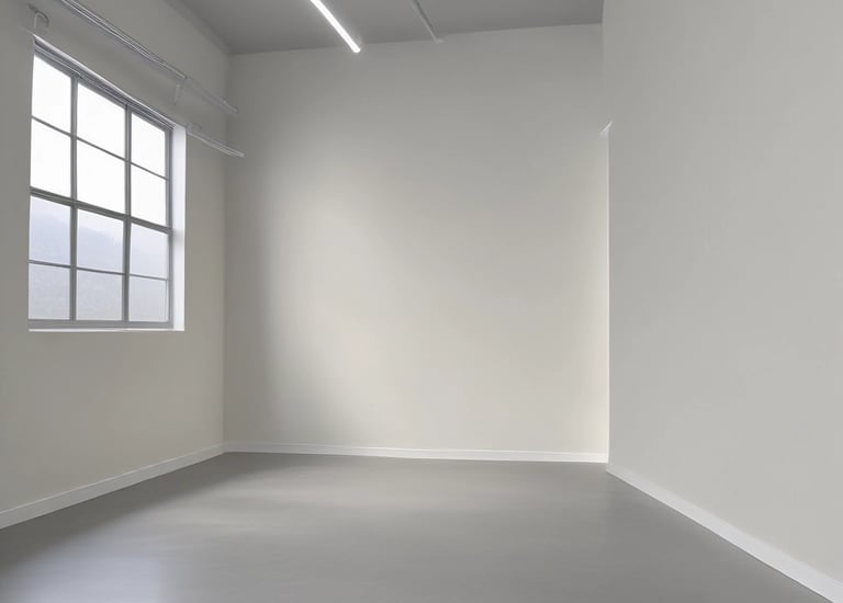 Interior living room walls painted in warm beige with a smooth finish.
