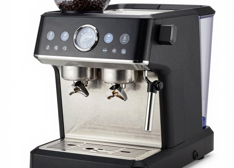 A sparkling clean Sage coffee machine freshly serviced and ready to brew.