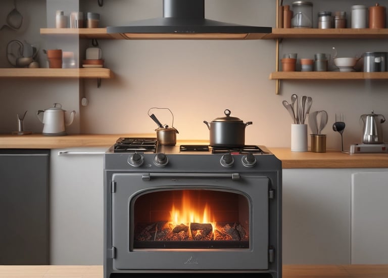 EcoFire’s eco-friendly product packaging displayed on a wooden table.