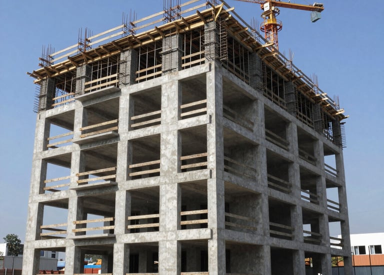 A sleek screenshot of the RG PVC ecommerce homepage with orange and blue branding.