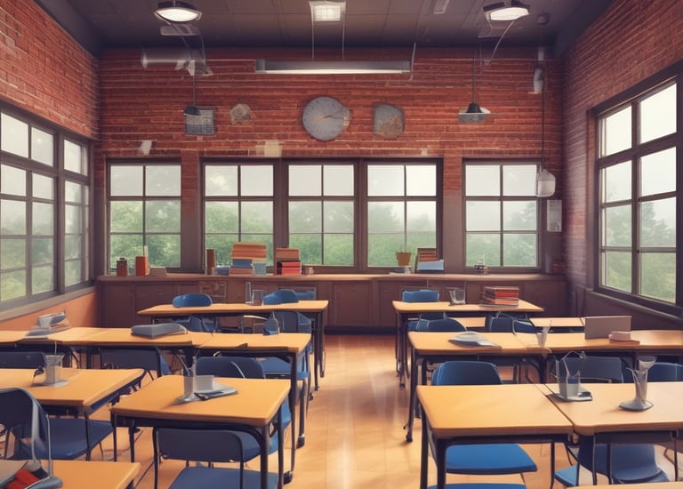 Boys School & College students engaged in a science lab experiment under teacher supervision.