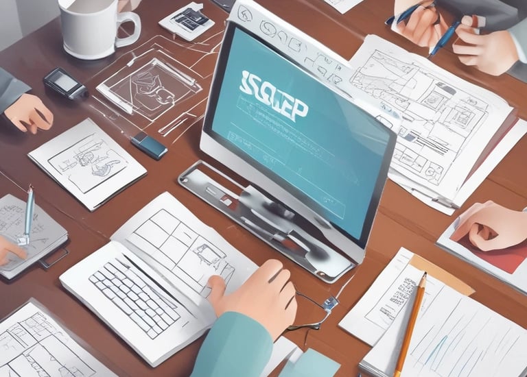 Screenshot of a sleek, responsive business website homepage.