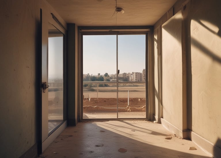 Close-up on a luxury apartment interior showcasing modern finishes and natural light.