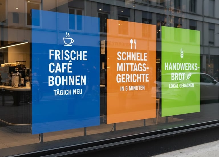 Lichtflow Media UG – auffällige Fensterwerbung für maximale Sichtbarkeit von Passanten