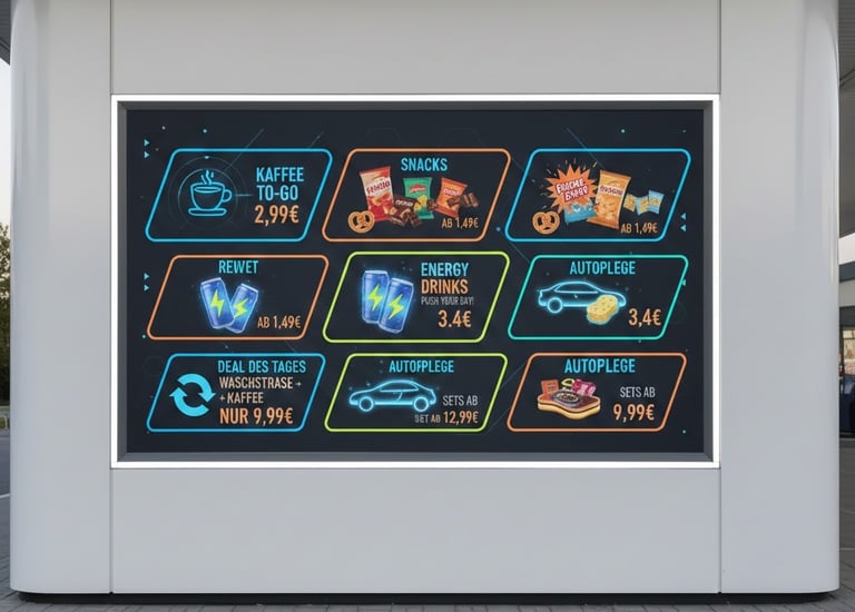 Lichtflow Media UG Shop-Display – moderne, aufmerksamkeitsstarke Präsentation für Kunden im Geschäft