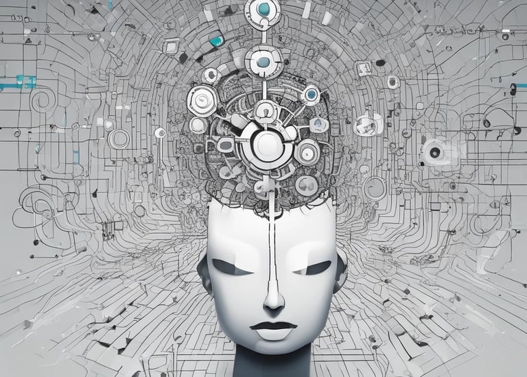 Sleek server room with advanced embedded AI hardware glowing faintly