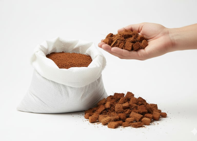 Cocochip sabut cincang sesuai untuk orkid dan bromeliad