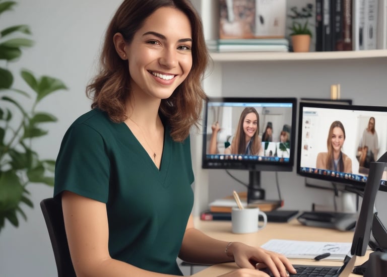 Networking event with freelancers exchanging ideas and business cards.