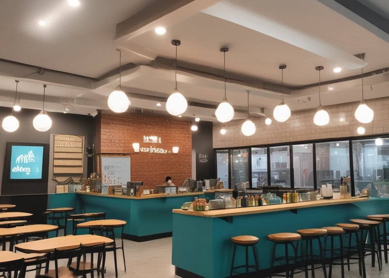 A vibrant street view of Pune's bustling market area.