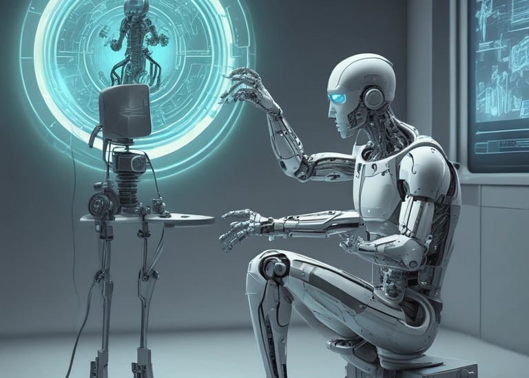 A sleek laptop displaying a financial dashboard with charts and graphs