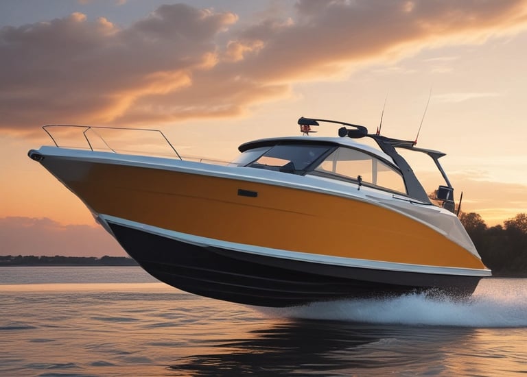 Elegant nautical boat hull section crafted from composite materials