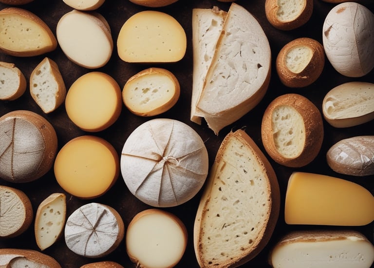 A close-up of bubbling sourdough bread dough rising in a rustic kitchen.