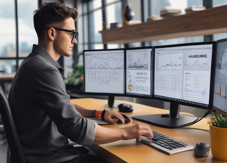 Dashboard showing customer demographics and behavior patterns with vibrant visuals.