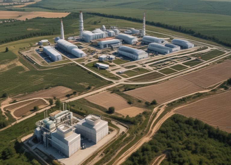 Wind turbines standing tall against a cloudy sky on the rugged Vlašić plateau.