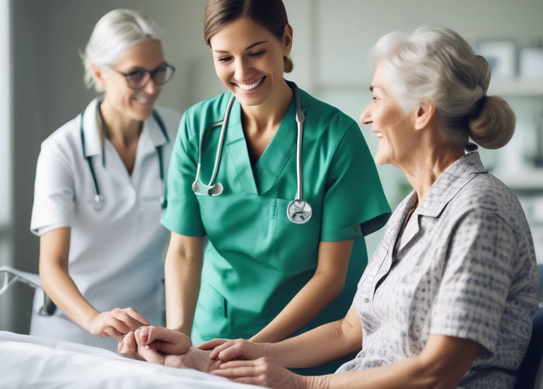 man in blue dress shirt and gray pants standing beside red cabinet