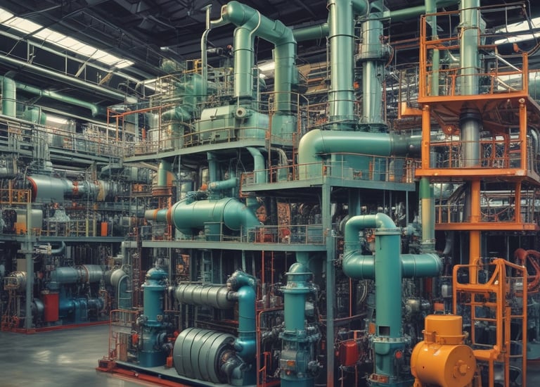 Stacks of chemical barrels neatly arranged in a warehouse ready for export.