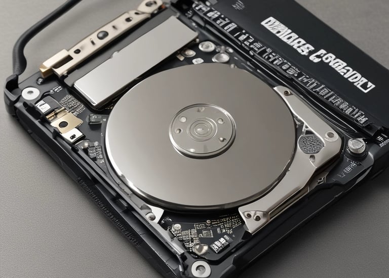 A clean, organized workspace with tools and computer parts ready for repair.