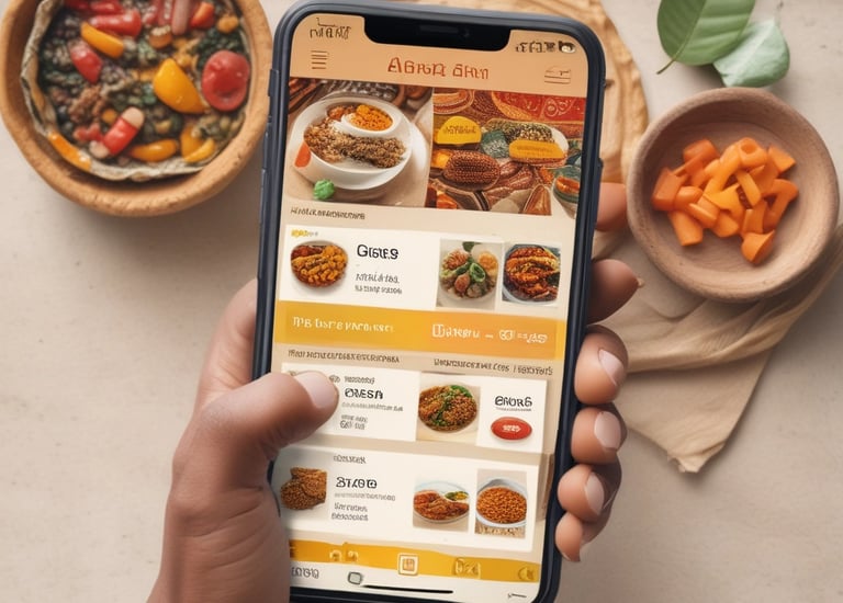 Screenshot of Afropaga app interface showing user-friendly payment options.