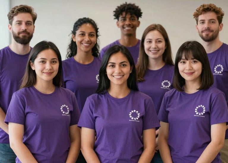 A care team member assisting an elderly man with daily activities in a bright kitchen.