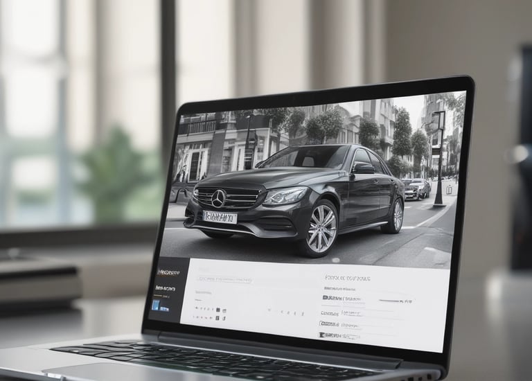 A sleek modern website homepage showcasing AI content creation.