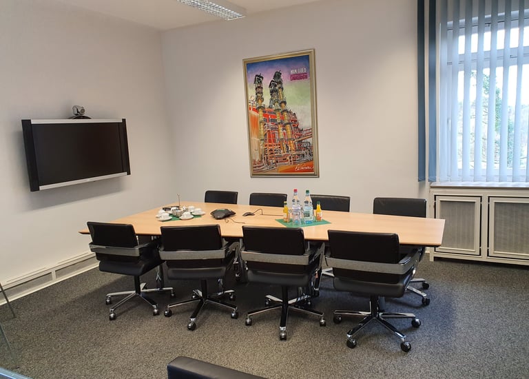 Abstraktes und figuratives Gemälde von Romeo Opincaru, lebendige Farben, Acryl auf Leinwand