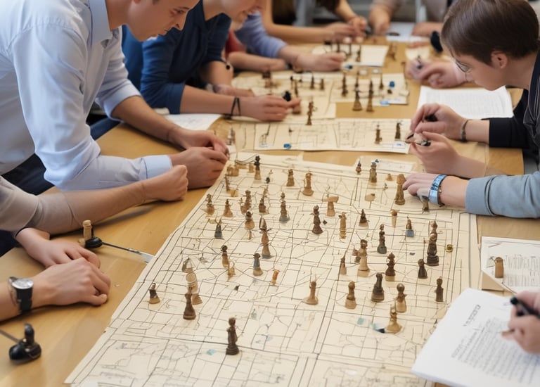 Colorful banners and flyers promoting a charity event in a park.