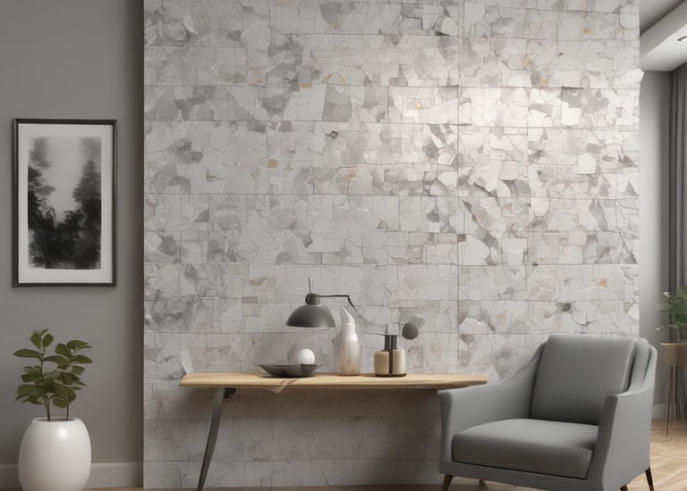 High-resolution rendering of a minimalist urban loft interior with warm lighting.