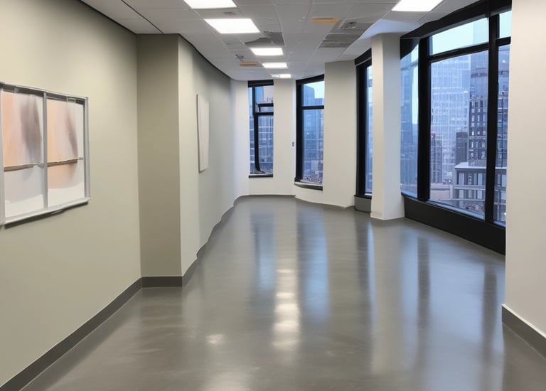 Homeowner smiling while a painter applies primer to a front door in bright daylight