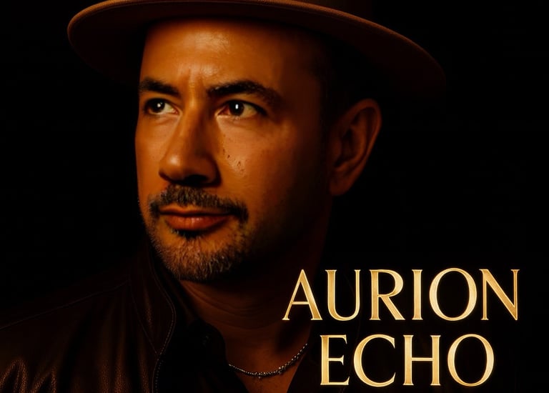 Aurion Echo Podcast by Alp Sahin golden-lit  symbolizing the calm, focused audio style 