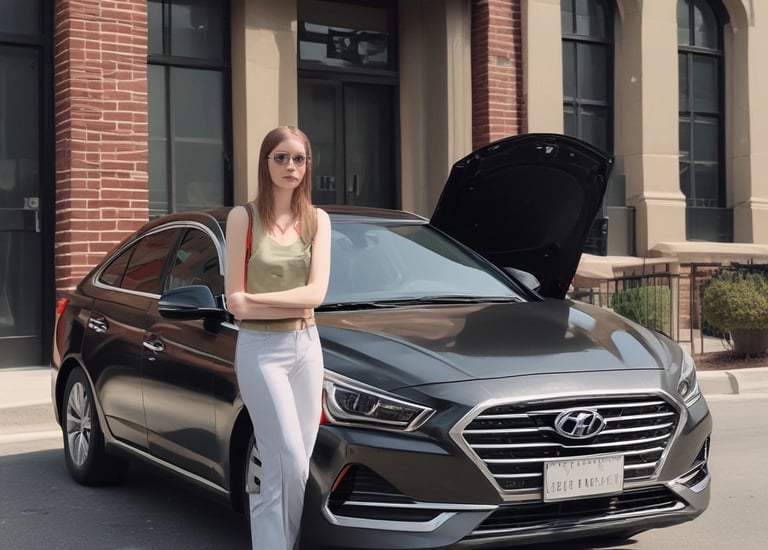 A technician quickly unlocking a car door with specialized tools on a sunny day.