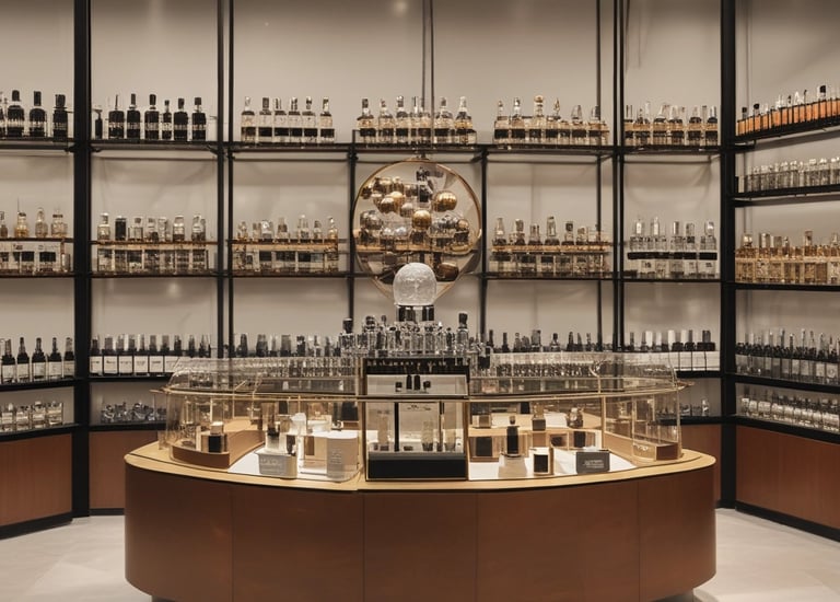 Hands packaging delicate perfume bottles with care in a family-run workshop.