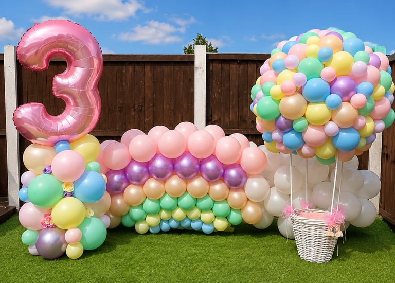 UP themed birthday balloon display for children’s party in Liverpool