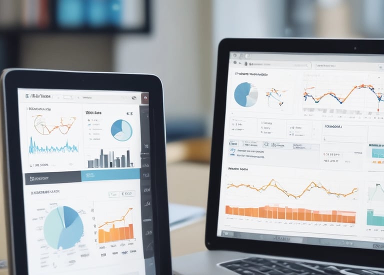Dashboard showing real-time business analytics and supply chain metrics.