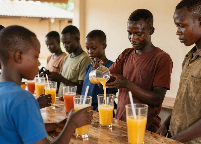 Youth participating in a lively workshop about making safe choices and building resilience.