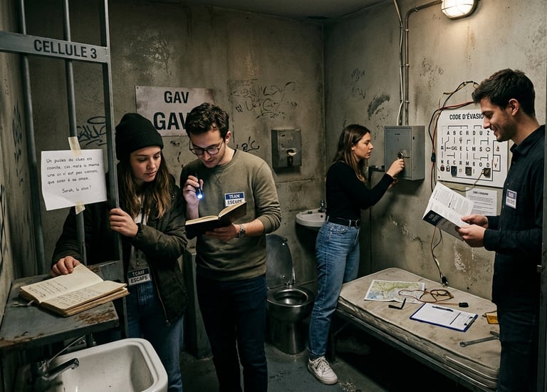 escape game dans une cellule de garde a vue