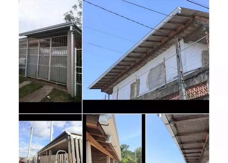 Calhas de beiral instaladas em residências de Porto Alegre