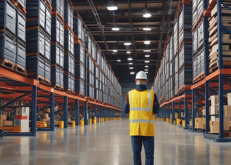 Large commercial furnace installation inside a warehouse facility.
