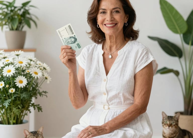 A happy retired couple reviewing their retirement plan documents at home