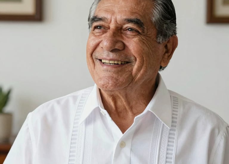 Smiling woman consulting with a retirement advisor in a cozy office