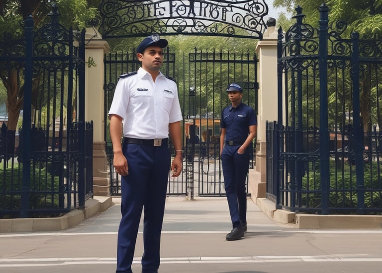 two soldier holding guns on shoulder standing beside gray wooden shed