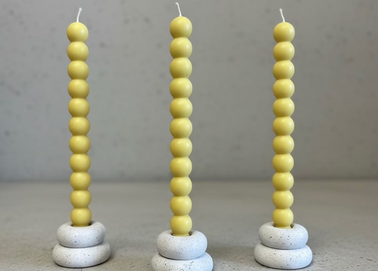 sojų vaško žvakės